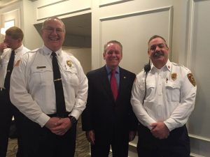 State Rep Jeff Roy with Chief McCarraher (Franklin) and Chief Lynch (Medway)
